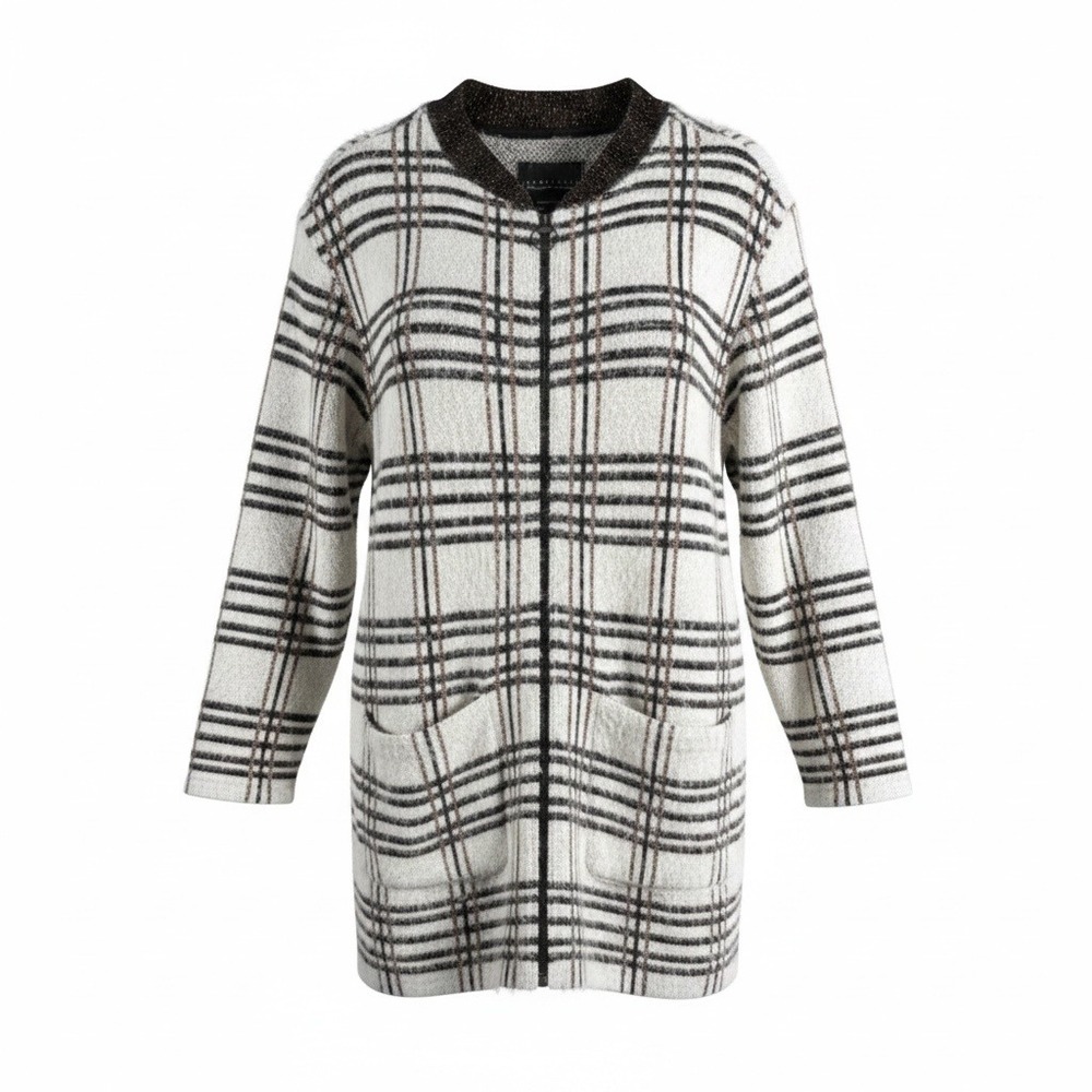 Sanctuary Women's Plaid Open Front Cardigan Sweater Small‎ Cozy Cottagecore
